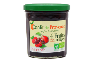 Confiture BIO au 4 fruits rouges - 370gr
