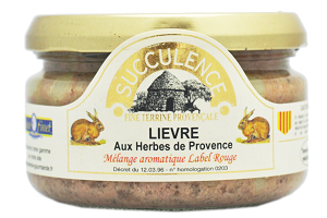 PROMO ! Terrine de Lièvre aux Herbes de Provence 180 gr 