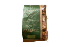 Pain aux graines BIO au levain naturel 400gr, le Carreau de blé