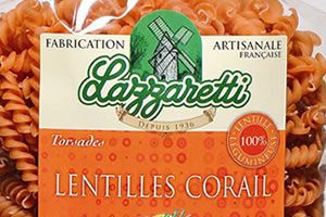 PROMO ! Torsades aux Lentilles Corail. BIO 250 gr