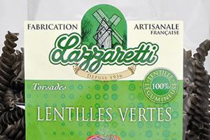 PROMO ! Torsades aux Lentilles Vertes BIO 250 gr
