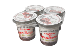 Yaourts Fermiers à la confiture de framboise - 4 x 125g