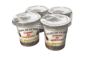 Yaourts Fermiers à la crème de marrons - 4 x 125g